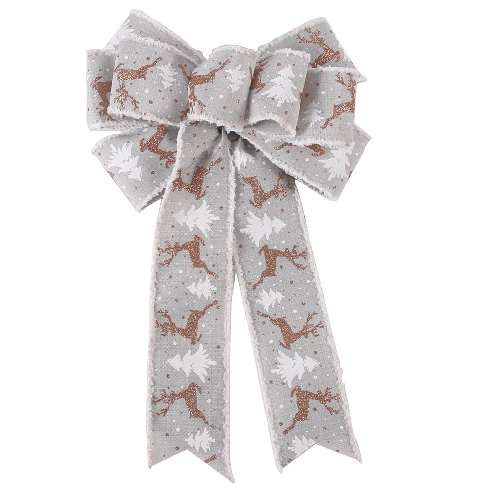Christmas Tree Decoration Accessories Ribbon Bow Pendant